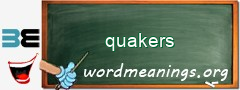WordMeaning blackboard for quakers
